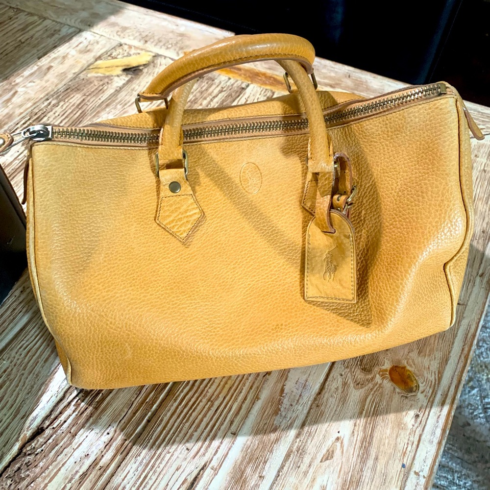 Ralph Lauren Polo Camel leather Louis Vuitton Speedy style bag